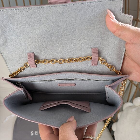 Senreve Aria Belt Bag in Lilac w/ Gold Chain & Matching Slim Wallet - Picture 3 of 10